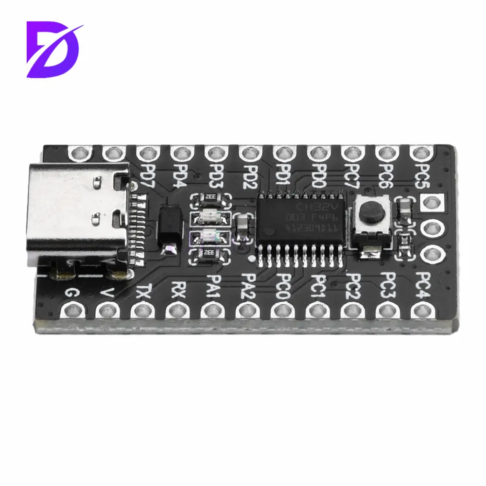 5pcs/1pcs lot ch32v003f4p6 Kern platine Entwicklungs platine ch32v003 Mikrocontroller-Modul RISC-V Prozessor TYPE-C Schnitts telle