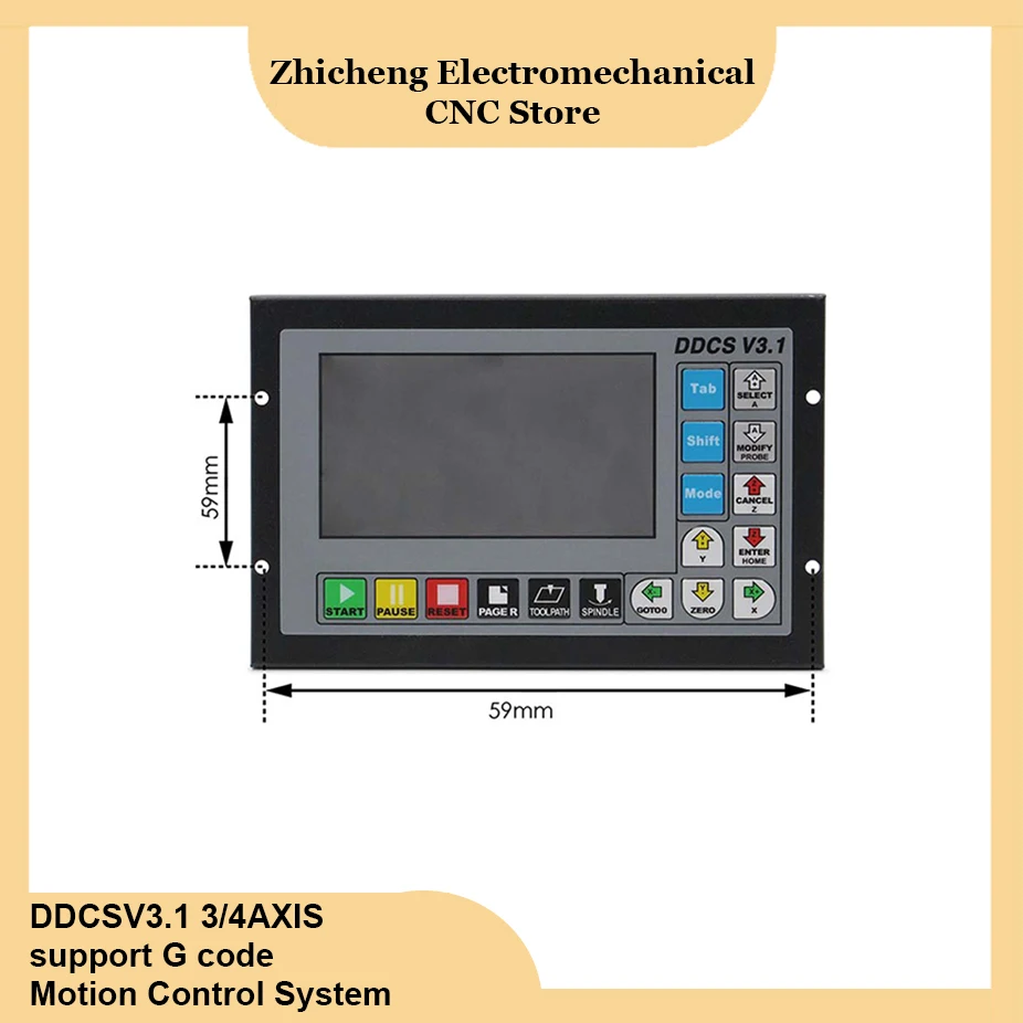 Zestaw systemu kontroli ruchu DDCSV3.1 3-osiowy 4-osiowy sterownik cnc, elektroniczny ogranicznik awaryjny obsługa koła zamachowego G code