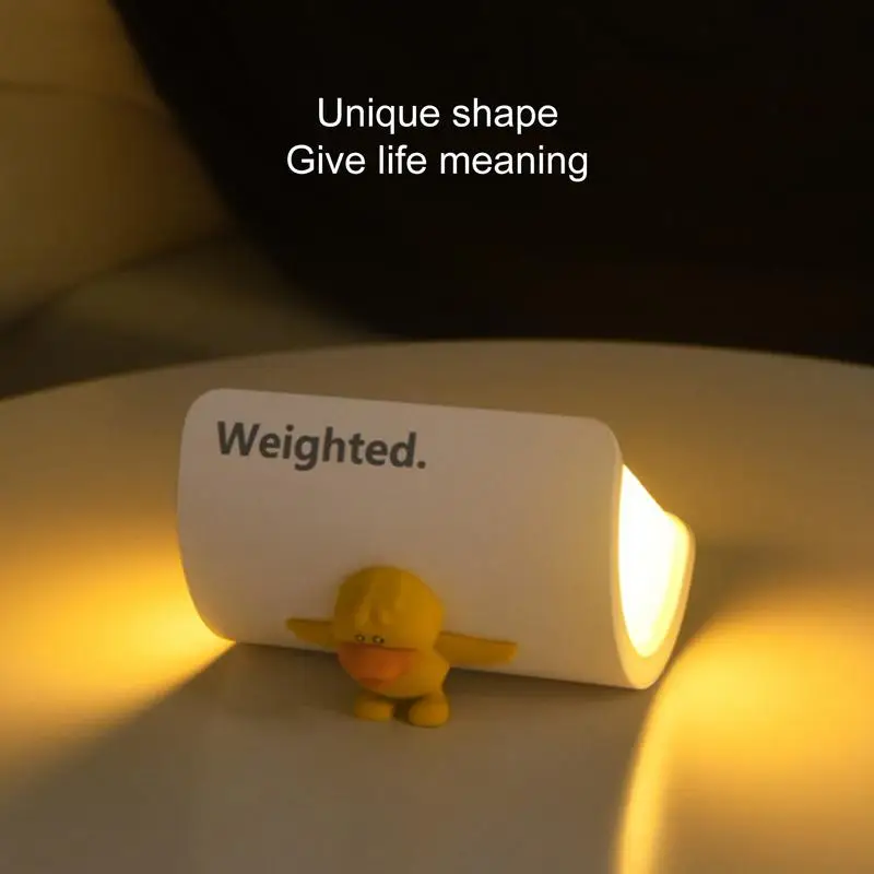 Light Up Duck 1200mAh Weighted Duck Night Lamps Duck Nightlight Bedside Table Lamp Kids Room Desk Lamp USB Charging For