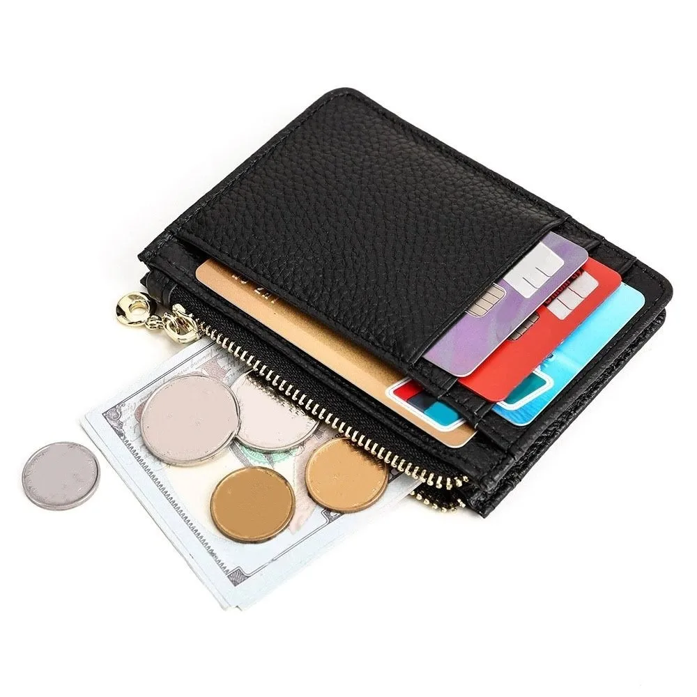

Ultra-thin Large Capacity Cowboy Short Wallet Luxury Multi-function Genuine Leather Purse Simple Cowhide Card Holder Men Women