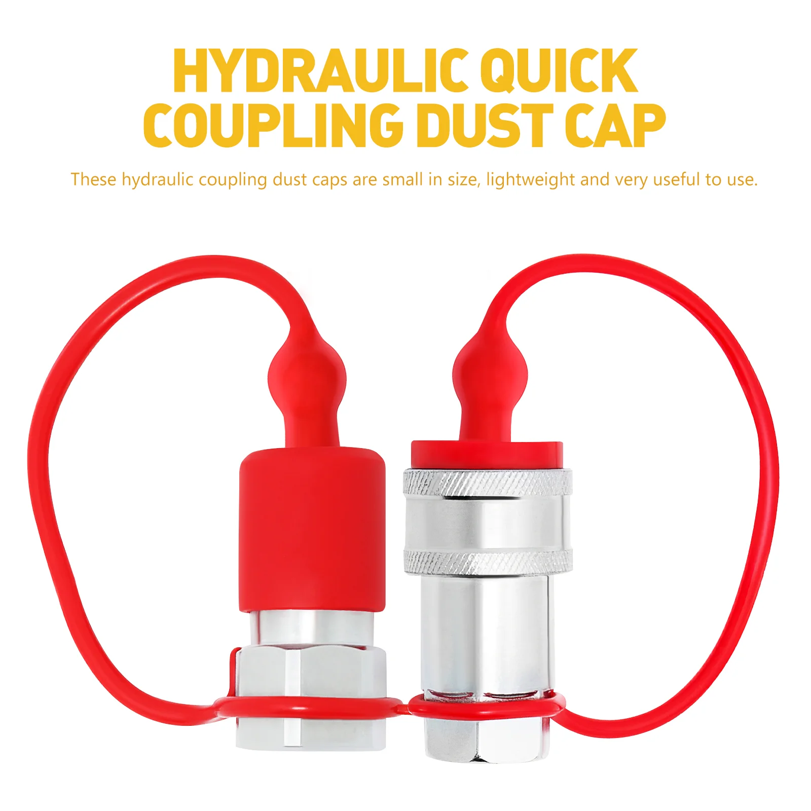 2 Sets Air Connector Dust Protection Cap Tractor Plugs Plastic Hydraulic Hose Caps and