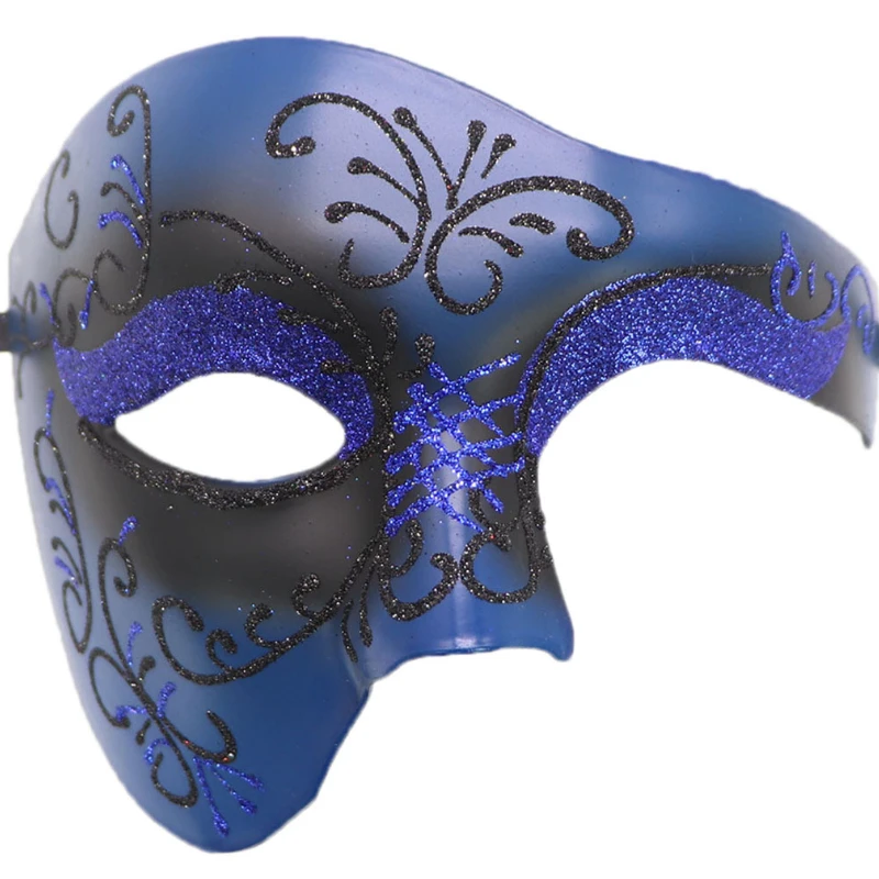 Masque Fantôme Steampunk en Plastique pour Homme, Accessoire Cosplay Rétro Médiéval, Demi-visage, Costume Punk, ixd\'Halloween