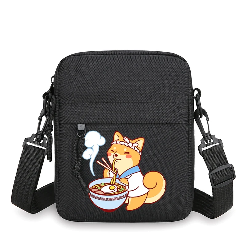 

Новая классическая легкая сумка-кроссбоди в японском стиле с изображением кота и лапшой ламянь для женщин и мужчин, детский кошелек на молнии с животными принтами