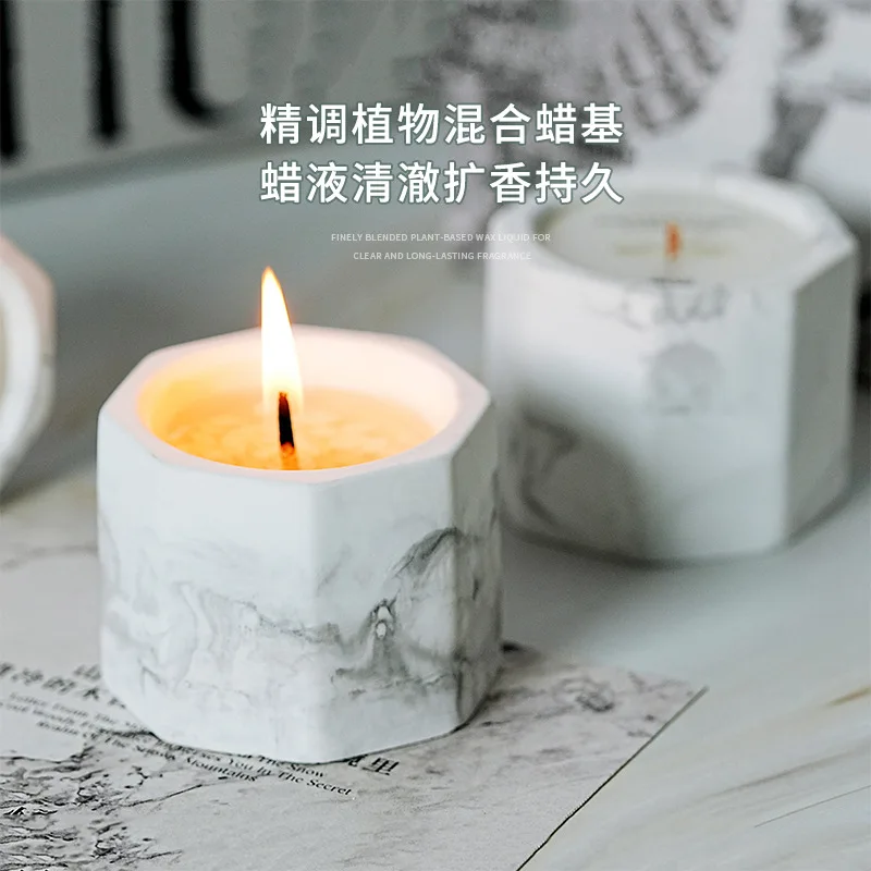 Ink-wash Octagonal Cup, Scented Candle Jar, Wax Souvenir Gift Box, Fresh, Elegant, Niche And High-end Fragrance Display