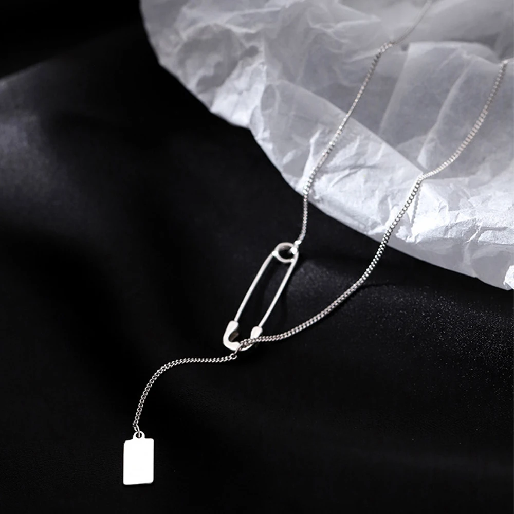 Gifts Women Charm Temperament New Design Simple Pin Necklace Clavicle Chain Chocker Women Jwelry