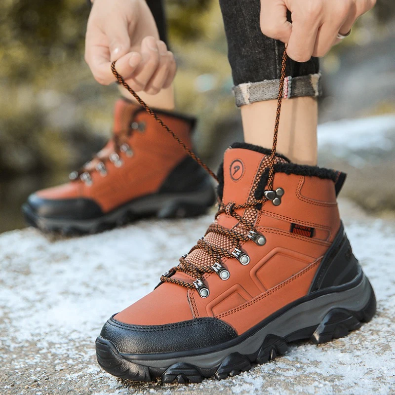 

Профессиональные уличные противоскользящие брендовые оригинальные высококачественные легкие походные туфли с поясом и цветными блоками средней высоты