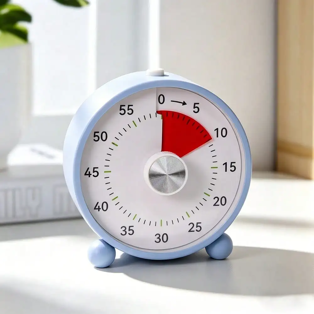 1pc Visual Learning Timer, Study Clock, Time Management Tool, Meeting & Task Alarm sh260424191315145408957