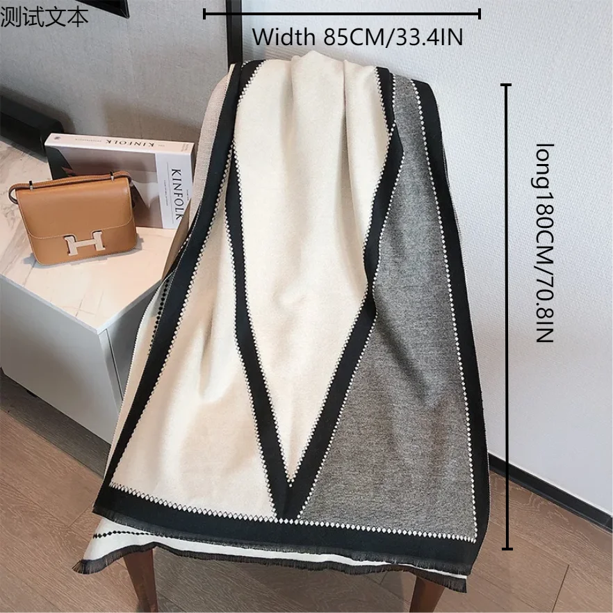 Summer Fashion Printed Stripe Geometry Shawl Cotton Viscose Scarf Women Outdoor Sunscreen Muffler Hijab image 5