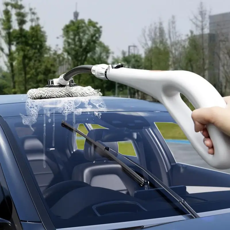 

Car Washer Brush With Handle Retractable Car Wash Pole With Long Handle Ergonomic Car Mop With Detachable Brush Head