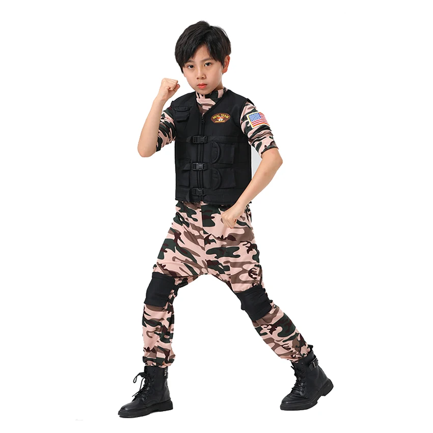 Gilet delle forze speciali Navy Seals Uniforme Costume di Halloween per bambini Cosplay Anime Abito in maschera Abiti di carnevale Festival Travestimento