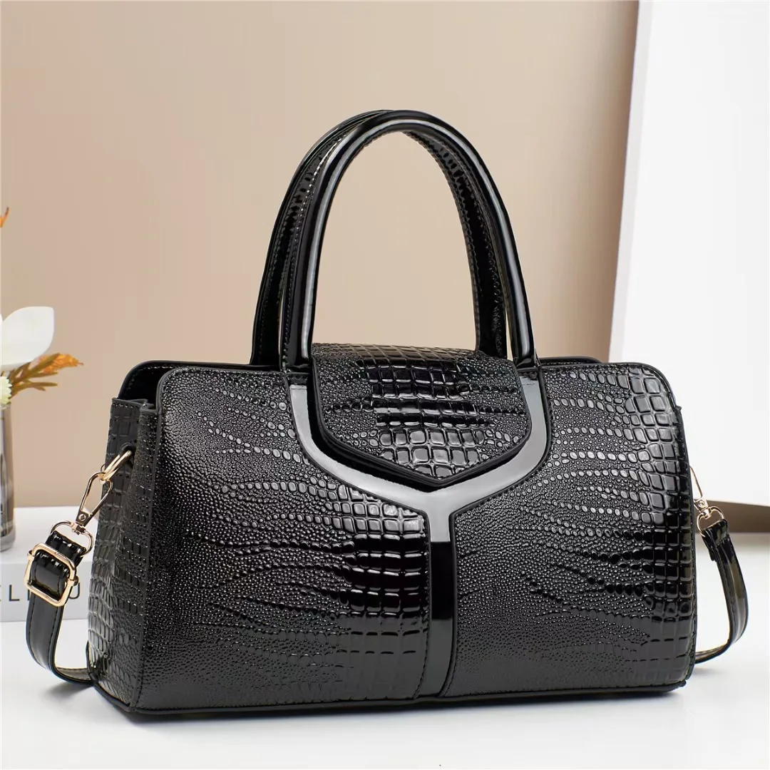 Luxury Designer Handbag Brand Crossbody Bags For Women 2024 New Crocodile Pattern Leather Shoulder Niche Boston pillow bag sac