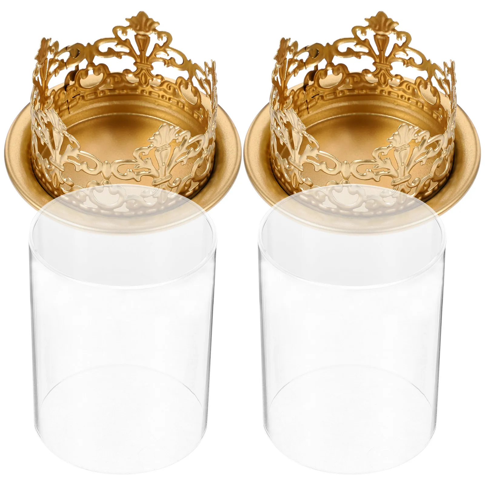 

2pcs Black Iron C Desktop Adornment Small Holder Tabletop Jar Container Craft Making Scented Tin Aroma Bottle