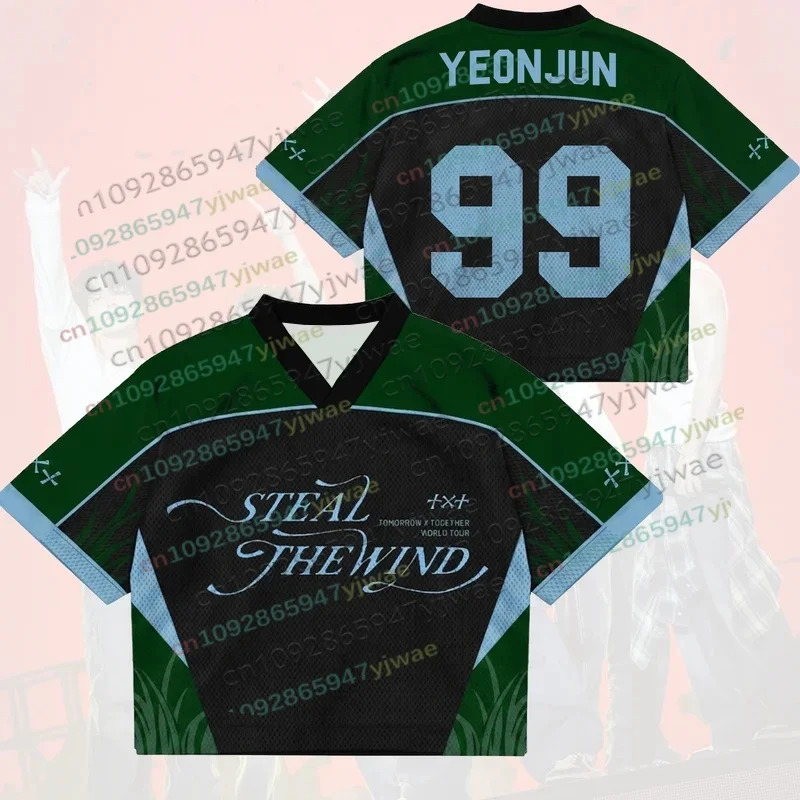 Kpop-Konzert „Steal The Wind“ Welttournee Mesh-Jersey Geschenk für Fans Yeonjun Soobin Fan-Geschenk Herbst Streetwear Damen- und Herrenbekleidung – Detail 6