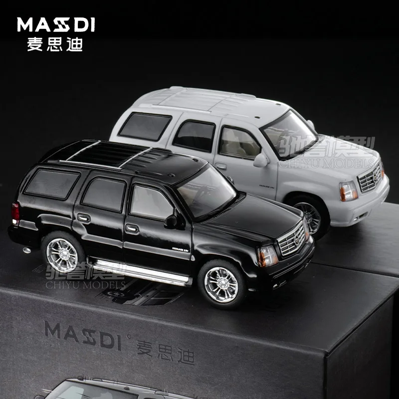 

MASSDI 1/64 Cadillac 2005, Escalade SUV, металлические литые автомобили, коллекционные модели, литые под давлением игрушки для мальчиков, коллекционные украшения
