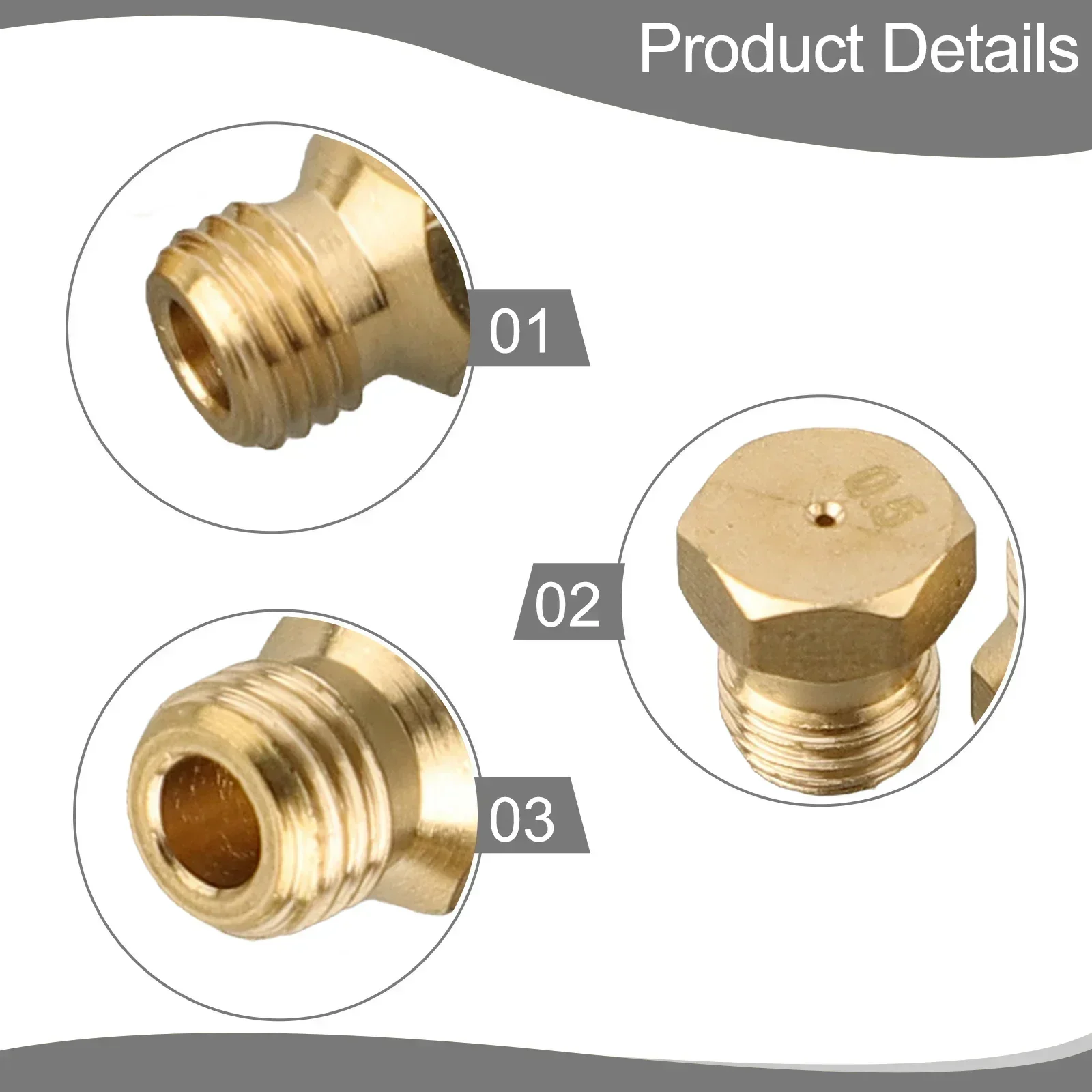 6Pcs Burner Gas Hob Lpg Conversion Kits Jets Nozzles Propane Injectors New For 50 65 70 87 95 Gas Stove Brass Nozzle