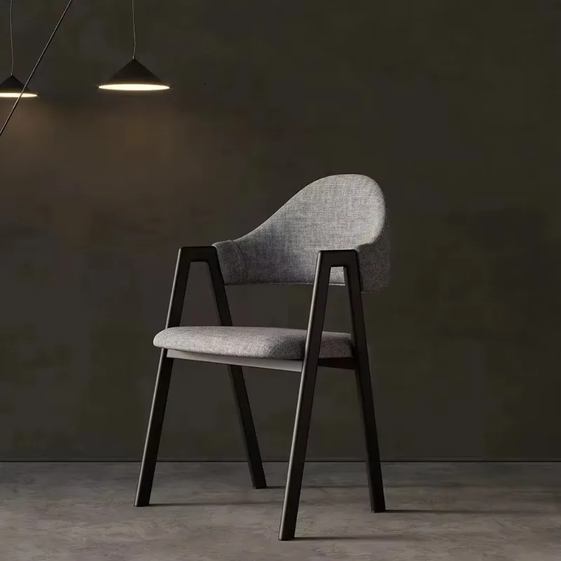 Middle Back Light Luxury Internet Famous Western Restaurant Coffee Shop Lounge Area Wrought Iron Backrest Chairs