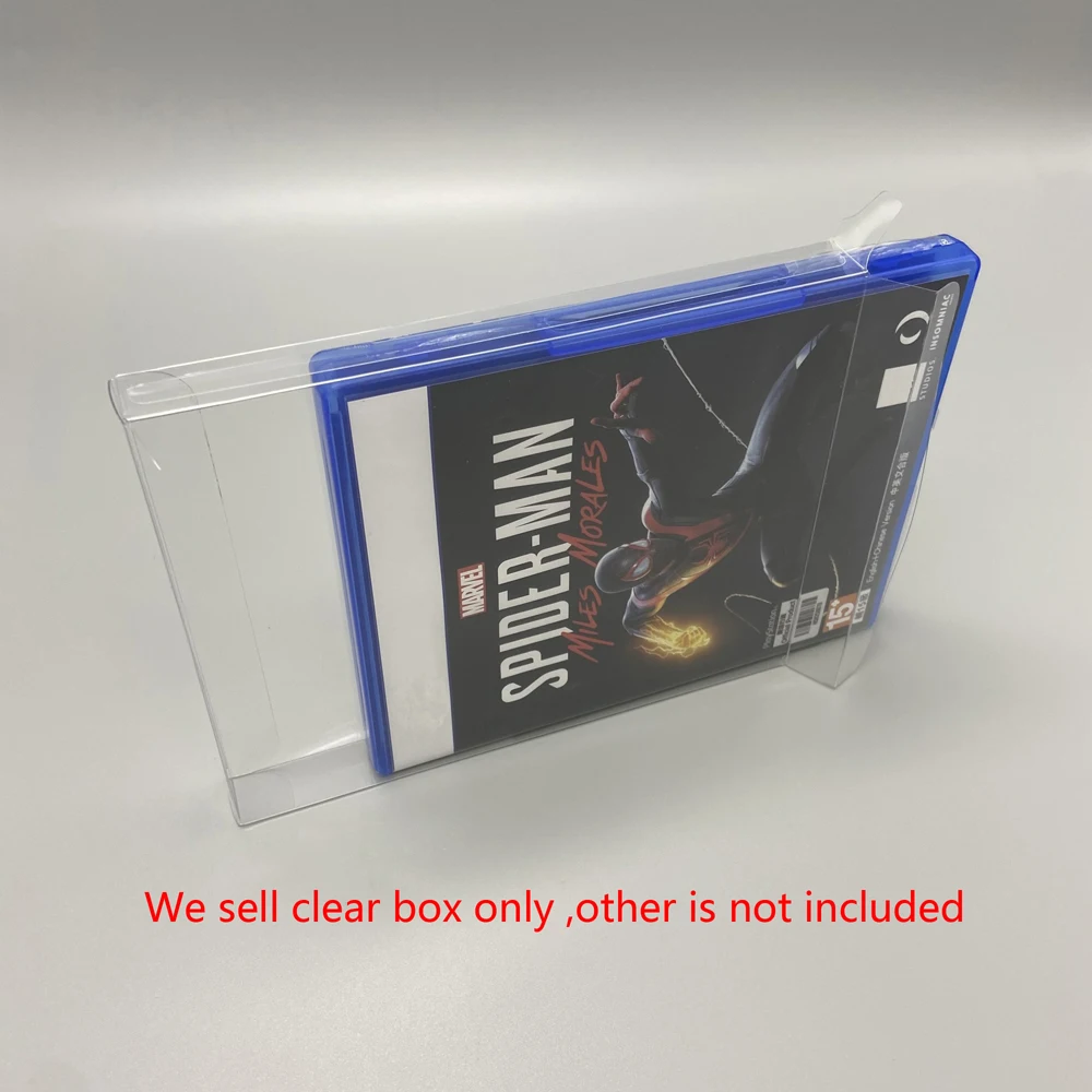 

50pcs Transparent Clear box cover For PS5 game card collection display storage PET protective box