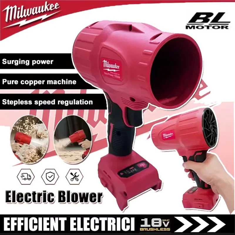 

Milwaukee 22000RPM Brushless Cordless Turbo Fan Handheld Dryer 20V 18V Rechargeable Brushed Air Blower Dust Blowing Tool