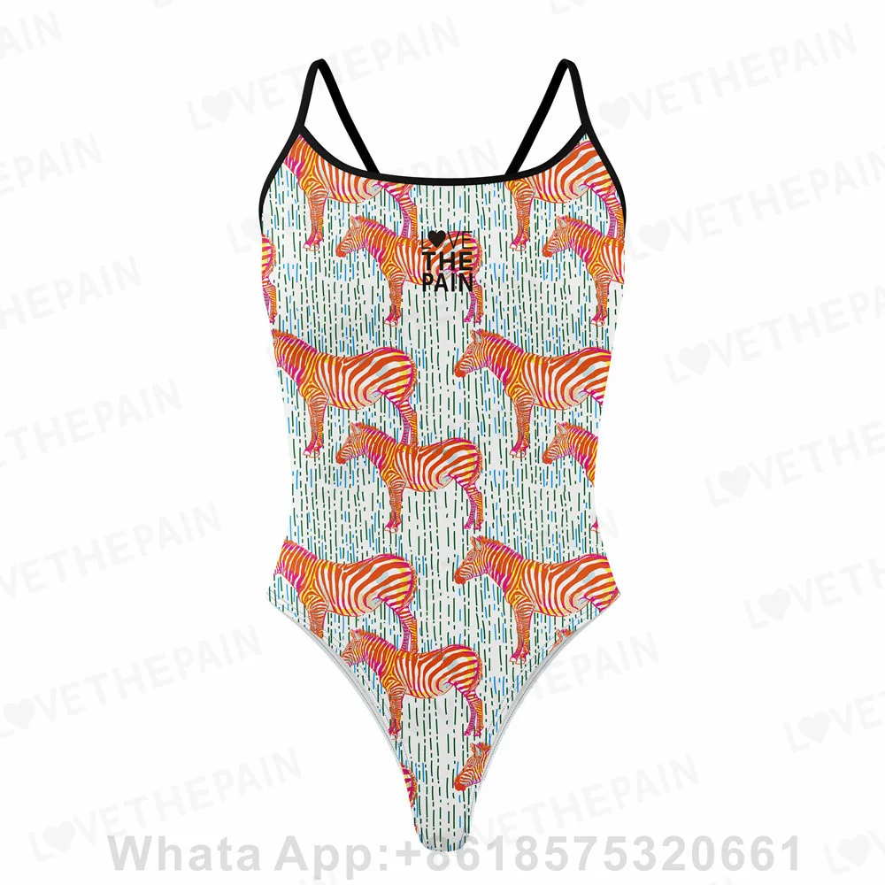 Love The Pain One Piece Swimsuit 2023 Women One-piece Athletic Swimwear Pro Training Race Swimwear Monokini Beach Bathing Suit