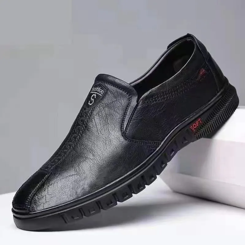 2025 PU Leather Men's Loafers Luxury Men Casual Shoes New Fashion Driving Shoes Breathable Slip on Men Moccasins Plus Size 39~44