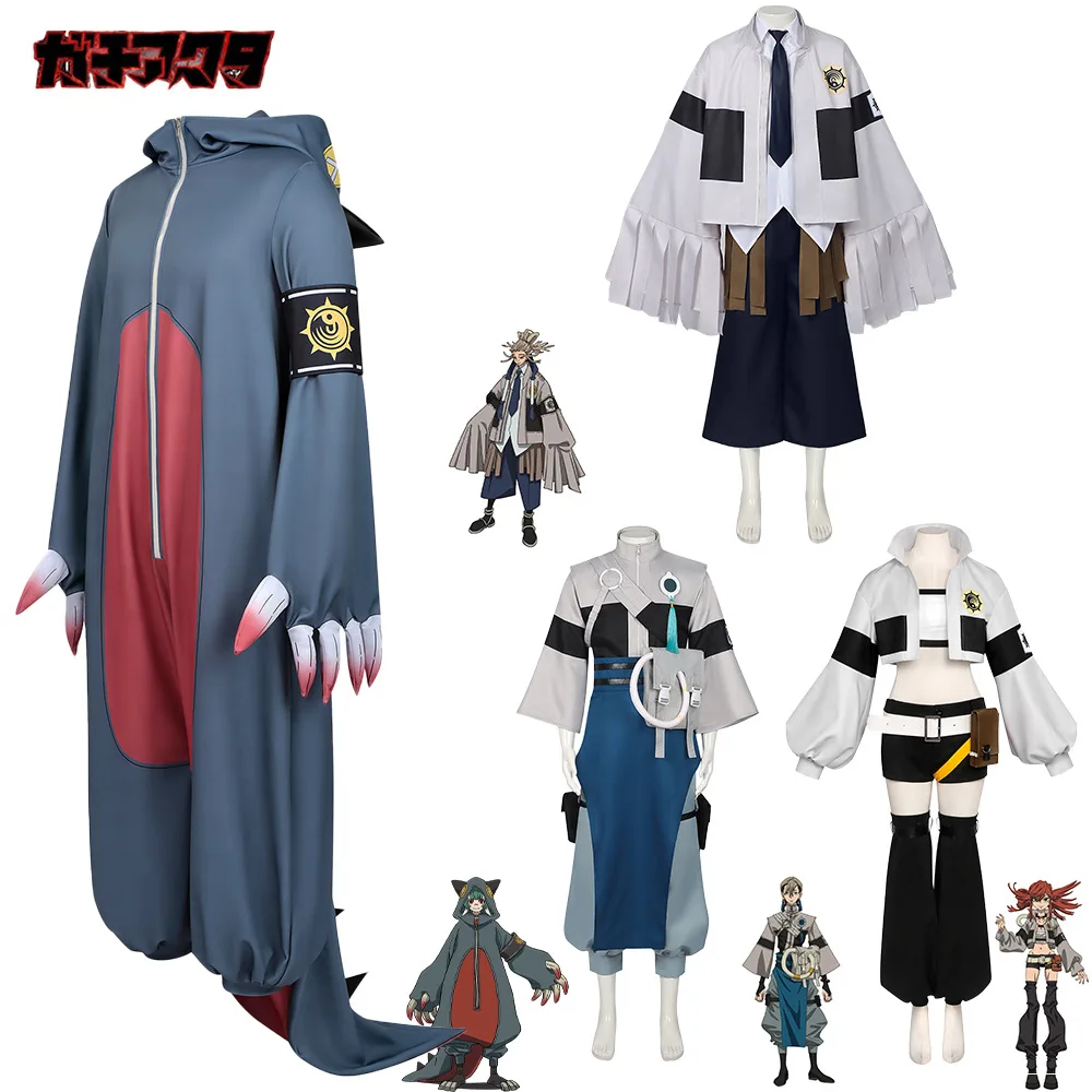 

Костюм для косплея Rudo Enjin Zanka Riyo Gita, полный комплект GACHIAKUTA Cleaner Raider Outfit для мужчин и женщин на Хэллоуин