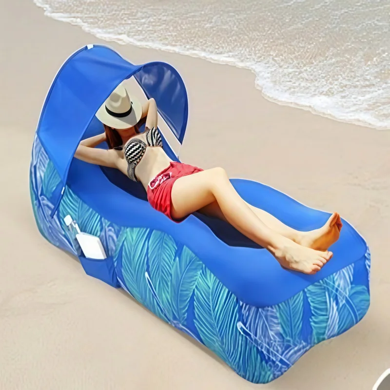 

Надувной диван с солнцезащитным козырьком, быстрое надувное кресло для отдыха на природе, пляжное надувное кресло для отдыха, путешествий
