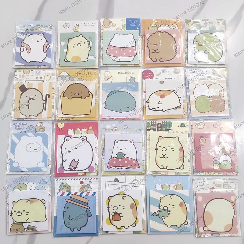 Sumikko gurashi-Sticky Notes, Kawaii Papelaria Etiqueta, Sticky Notes, Notepad Planner, Sticker Post, Material Escolar, 20 pcs por lote