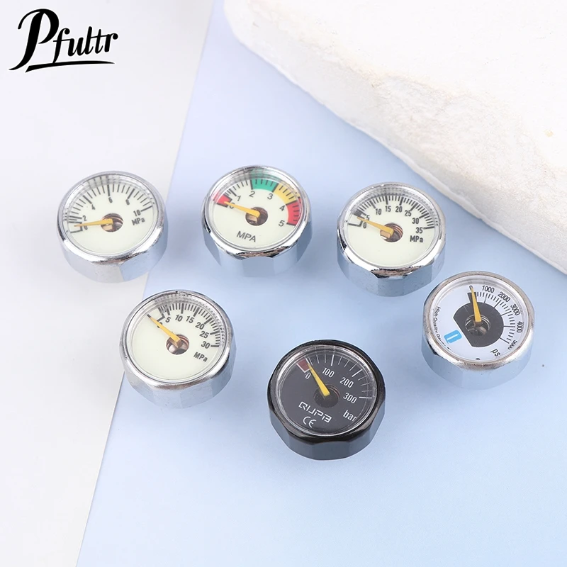 Air Mini Micro Pressure Gauge Manometer | Thread M10 M8 | 5MPA 10MPA 20MPA 30MPA 35MPA 40MPA 300BAR 3500PSI 5000PSI 6000PSI