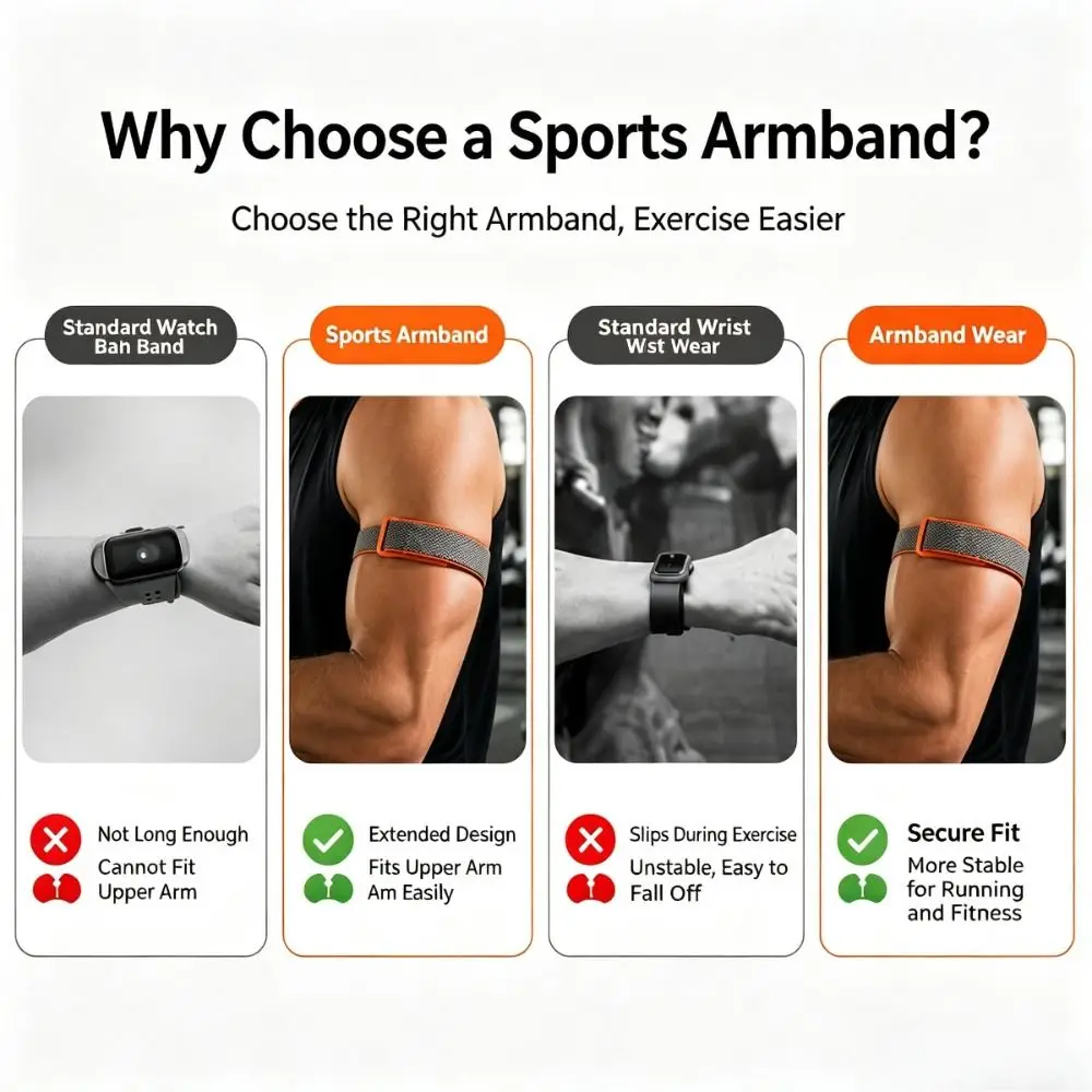 Nylon Sport Bicep Band Loop Elastic Arm Band Adjustable Breathable Arm Ankle Band for Google Fitbit Air Fitness Tracker