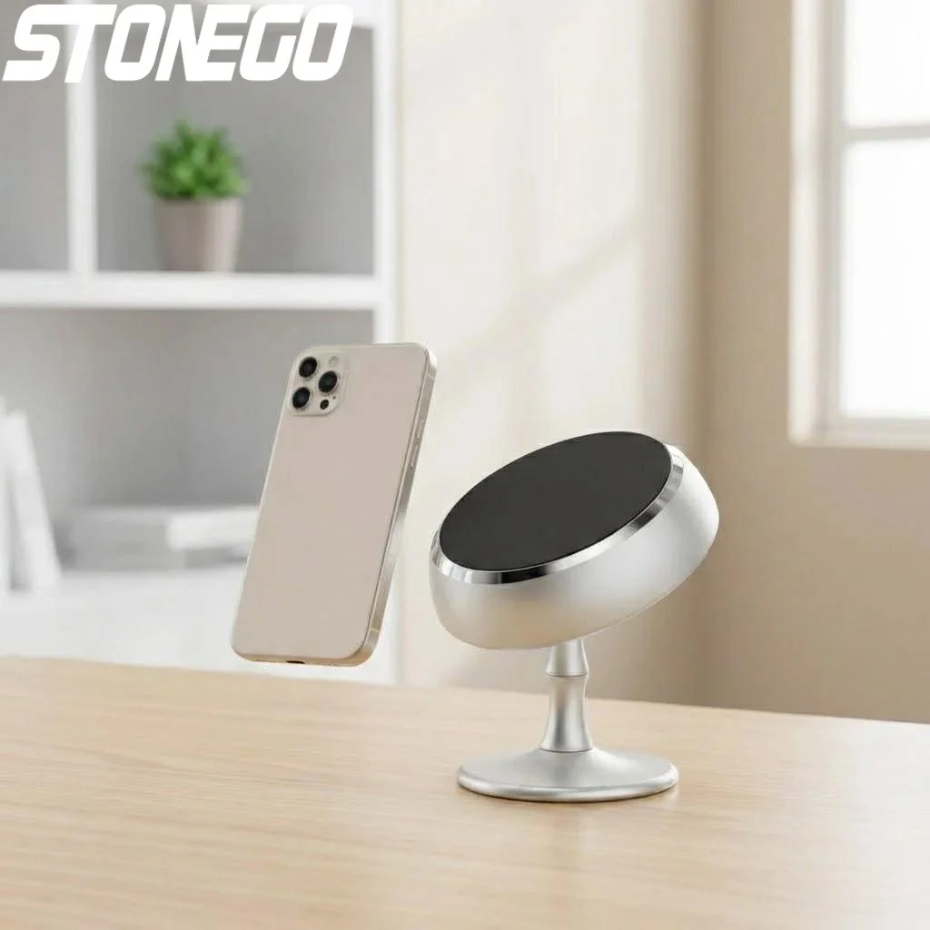 Magnetic Universal Car Phone Mount 360 Rotatable Dashboard Holder Quick Install Smartphone Accessory