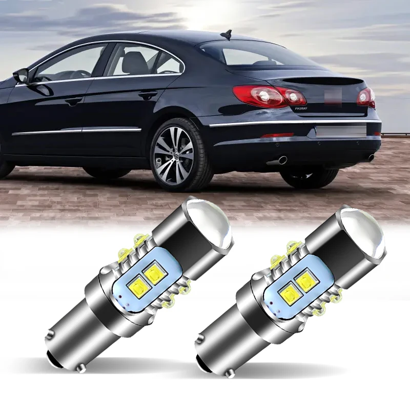 2 Stück LED-Rückfahrleuchten H6W BAX9S 64132 Canbus Fehlerfrei für VW Passat CC B6 2008 2009 2010 2011 2012