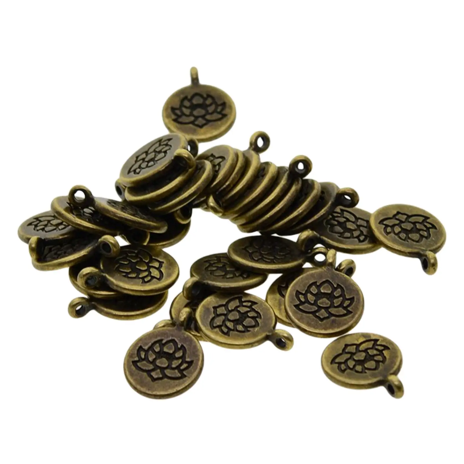 

Lotus Flower Pendant Craft Supplies for Jewelry Making Earring Necklace