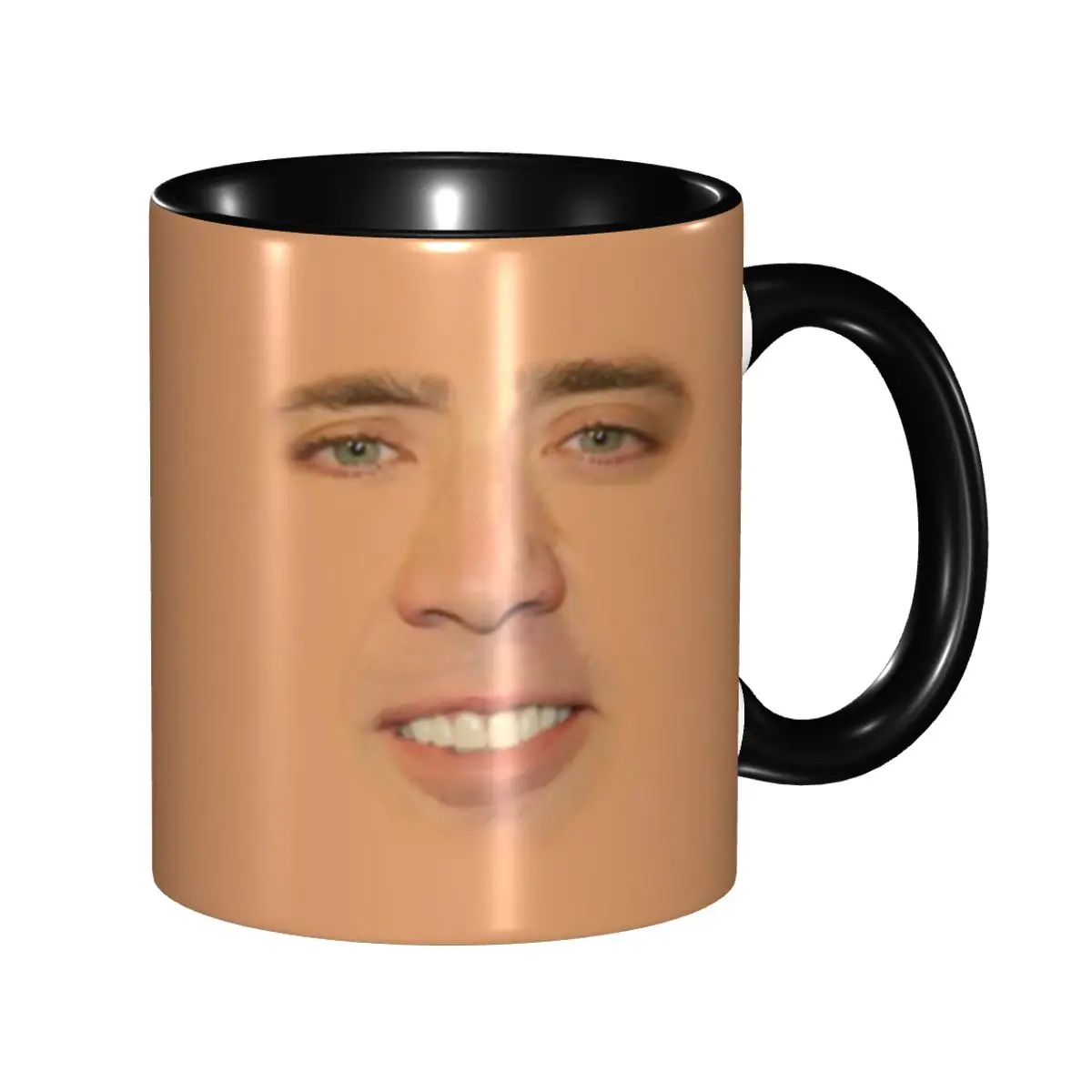 

Custom Nicolas Cage Full Face Coffee Mug DIY Funny Meme Ceramic Tea Milk Cup