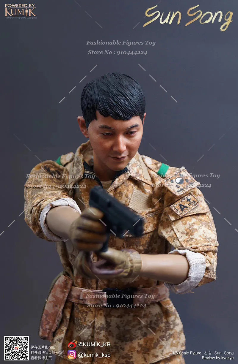 KUMIK 1/6 ผู้ชายทหาร Sun Song Sun Jingoo ทหารเกาหลี Movie Star 12 นิ้ว Action Figure โหมดคอลเลกชันที่ดีที่สุดของขวัญตุ๊กตา