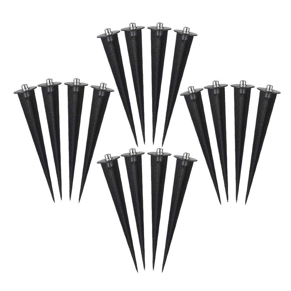 

16 Pcs Garden Light Stakes Solar Path Landscape Lighting Accessories Durable Aluminum Material Outdoor Ground Lamp Stakes Easy