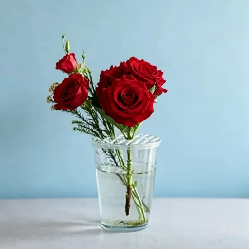 Silikon-Blumenarrangement-Gitter Flexibler Blütenstielhalter für Vasen Wasserdichtes & Wiederverwendbares Blumengitter für DIY-Arrangements – Detail 4