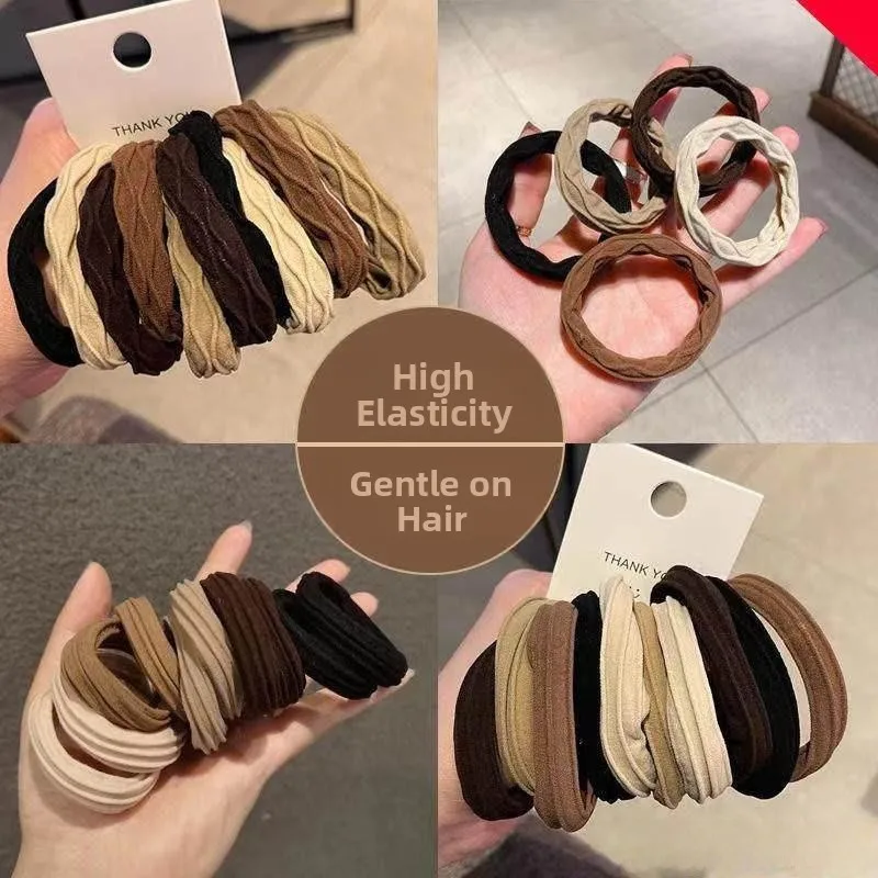 

High Elasticity Seamless Hair Ties for Women Durable Hair Bands Simple Hair Accessories Tailoring Women's Fashion Accessories