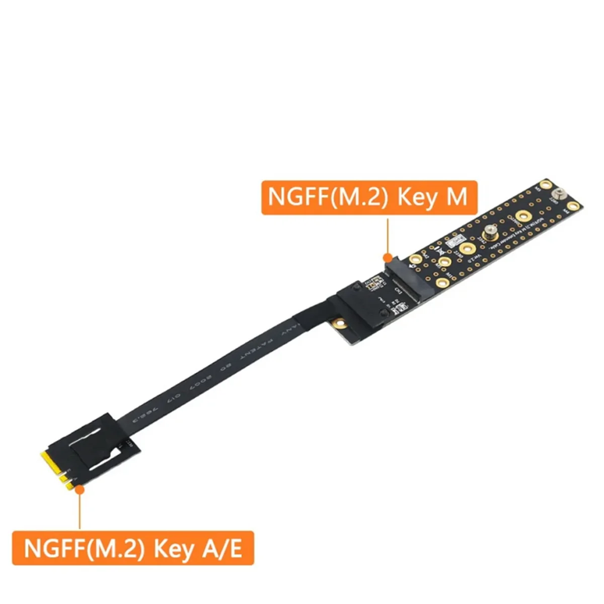 Add on Card NGFF M.2 Key AE Male to Key M Female Board Adapter z kablem M2 KEY AE do NVME dla 2230 2242 2260 2280