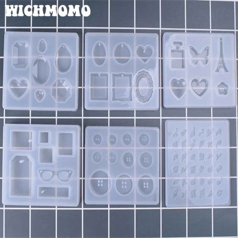 New 1PCS Charms Pendant Craft DIY Transparent UV Resin Liquid Silicone Combination Molds for DIY Making Finding Accessories