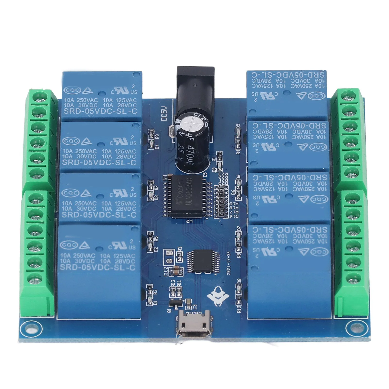 5V Relay Board Relay Module USB Drive Free Relay Module 8 Channel 5V Stable Intelligent Control Relay Board for Mechatronics