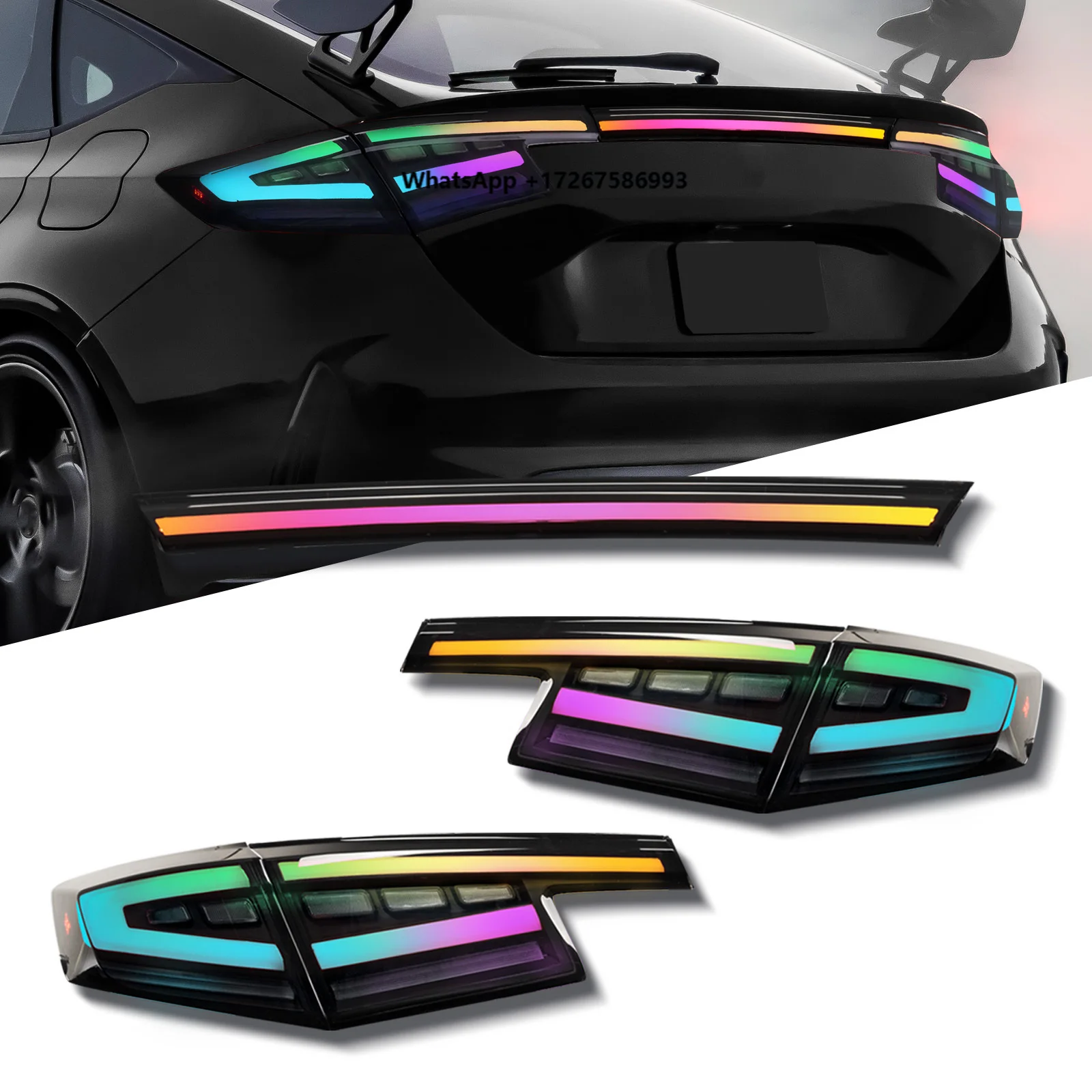 

Archaic RGB Tail Lights for 11th Gen 2022-2025 Hatchback TypeR FL1 - FL5 LED Taillight with Center Trunk Light Bar