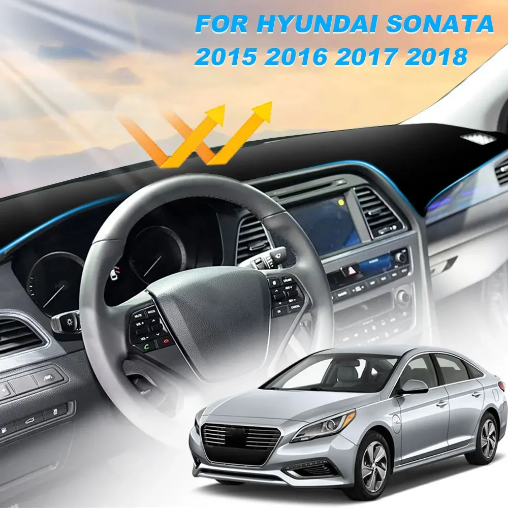 

Поп для Hyundai Sonata 2015 2016 2017 2018 2019 LF, чехол для приборной панели, защитная накладка, солнцезащитный козырек для приборной панели, анти-УФ-ковер, автомобильные аксессуары