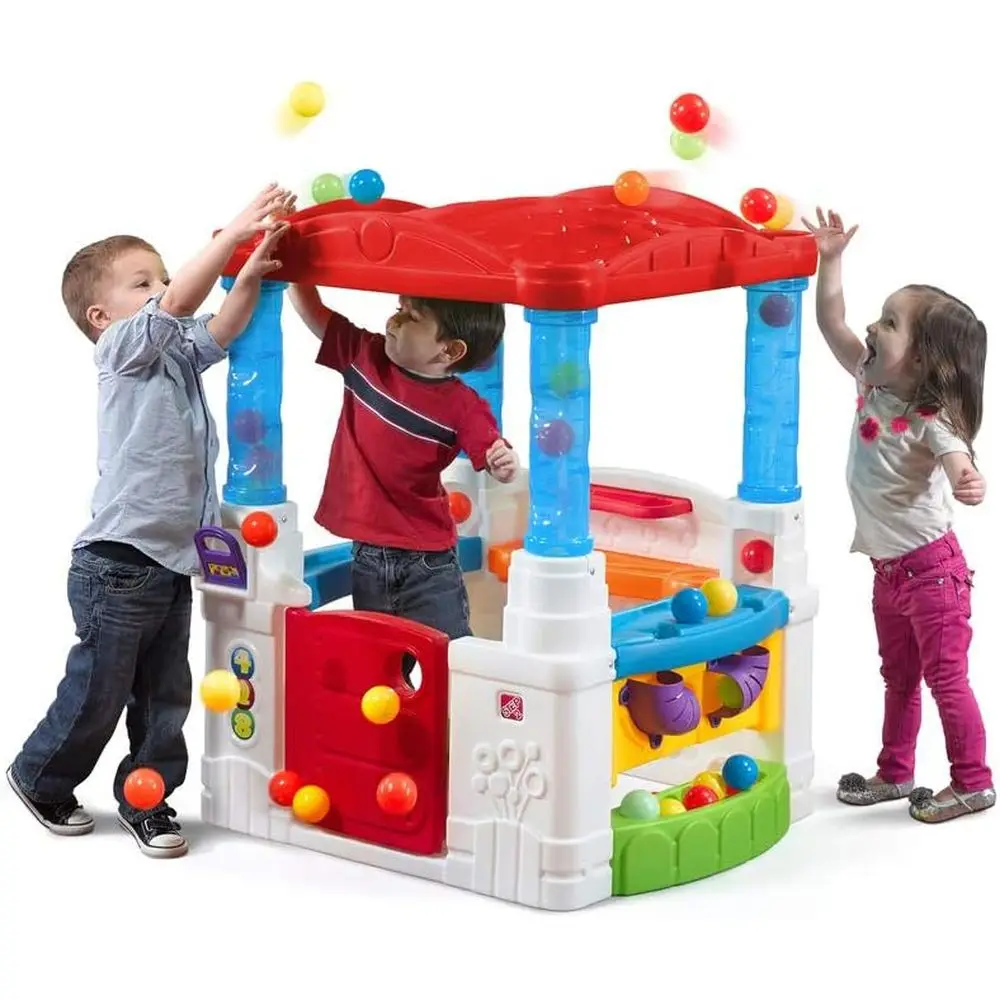 

Step2 Crazy Maze Toddler Ball Pit, Kids Playhouse, Indoor/Outdoor Playset, Interactive Play with Sounds, Includes 20 Colorul Bal