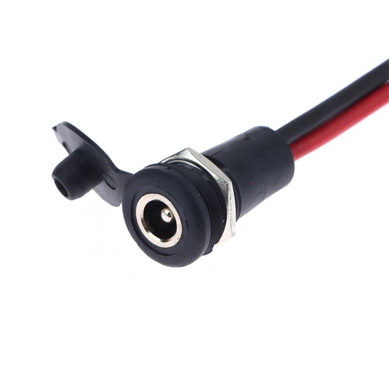 1PC DC Power Female With Cable Wired 5.5 * 2.1 5.5*2.5mm DC Socket High Current All Male Female Power Plug Connector