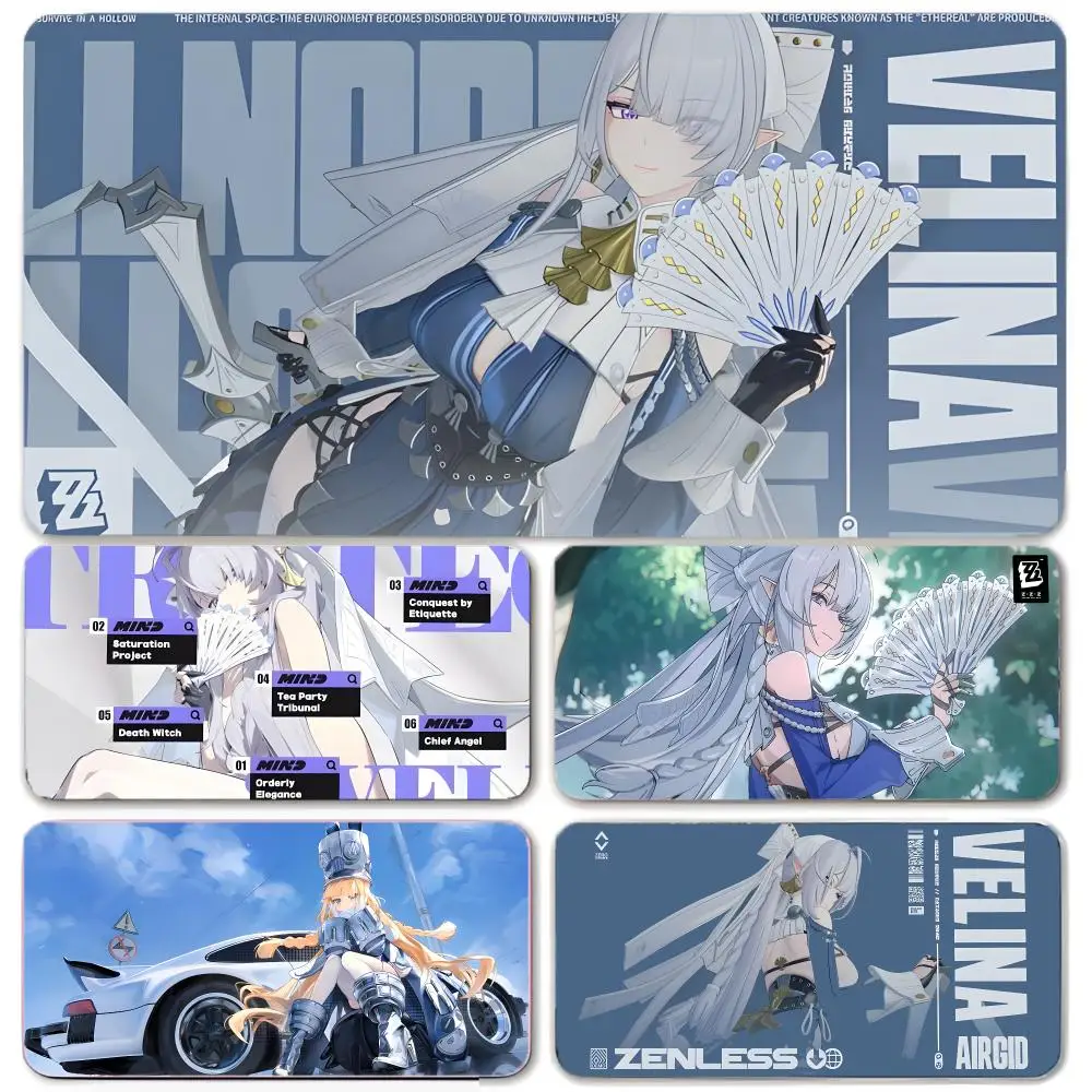 game character Zenless Zone Zero Norma Hollowell Mouse Pad Large Gaming Mousepad with Thick Stitched Edge Non-Slip Desk Mat