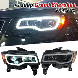 Car Headlights for Jeep Grand Cherokee 2014-2021 LED Car Lamps Daytime Running Lights Dynamic Turn Signals Car Accessories