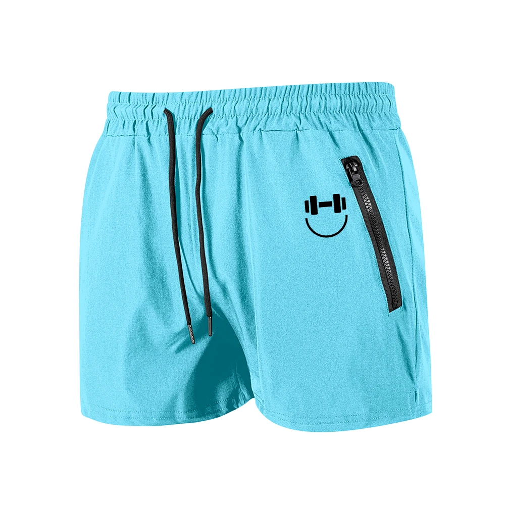 Men's Quick Drying Athletic Shorts With Side Zippered Pockets Loose Fitting And Breathable Perfect For Fitness And Casual Wear