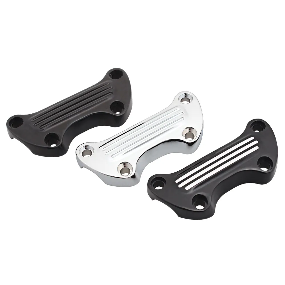 Kierownica motocykla górny zacisk Bar Riser Mount pokrywa dla Harley Sportster XL883 Dyna Softail FatBoy Electra Glide akcesoria
