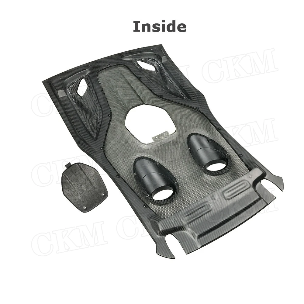Real Dry Carbon Fiber Rear Trunk Boot Lid Tail Trim Exhaust Tip Cover For McLaren 540C 570S 570GT 600LT Style Body Kit