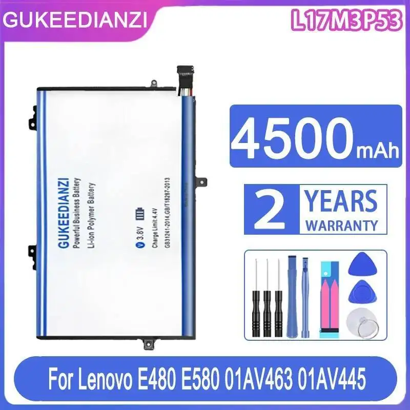 

4500Mah L17M3P53 Laptop Battery For Lenovo Thinkpad E480 E580 R480 R580 01AV463 01AV445 01AV466 Lightweight